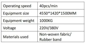 automatic nonwoven grape protection bag making machine technical specifications