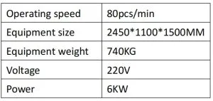 Technical parameters for automatic elasticated nonwoven toilet seat cover making machine