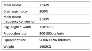 automatic plastic bag cold cutting machine technical specifications