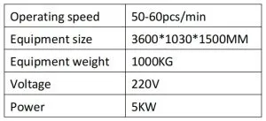 Technical parameters for automatic high-cuff nonwoven shoe cover making machine
